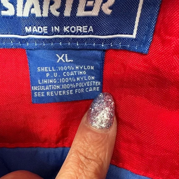 KU University of Kansas VTG Starter jacket coat pullover puffer sports outdoor - Picture 9 of 15